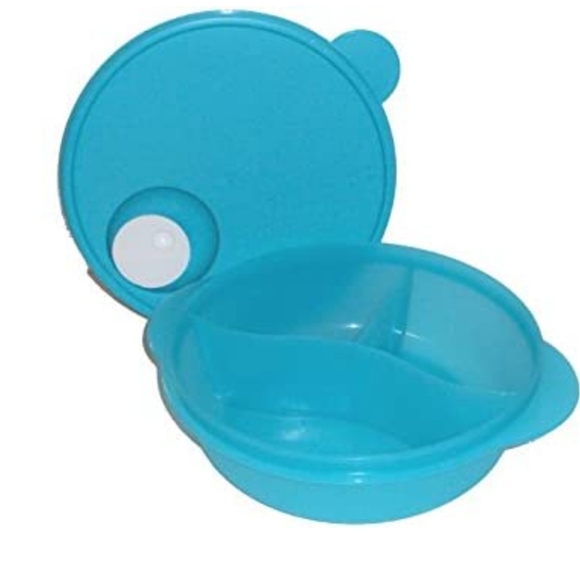 Tupperware CrystalWave Microwave Lunch N Dish Divided Bowl - Picture 1 of 8